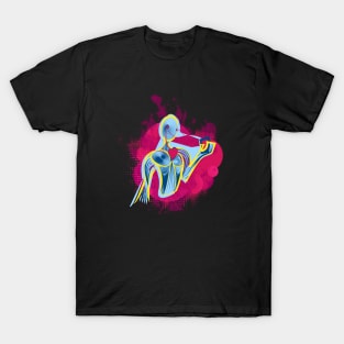 Abstract Listening to Music Headphones T-Shirt